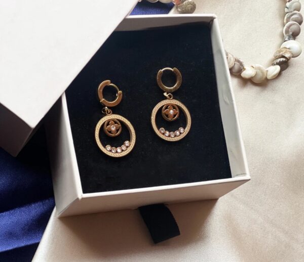 Clover leaf 18K Gold plated on 316L stainless steel quality hoop earrings