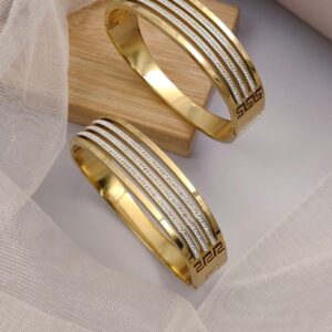 Elegant artificial stone single piece bracelet, Antitarnish ,stainless steel, Waterproof