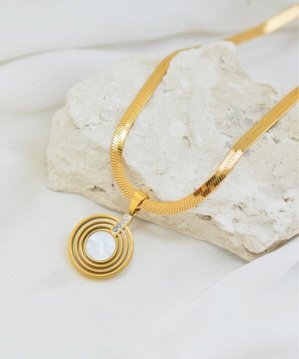 Cloud stone solar model 18K Gold Antitarnish chain come necklace
