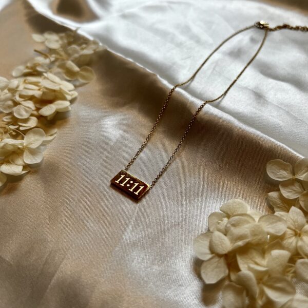 11:11 Angel number best wishes-18k gold Antitarnish 316L stainless steel necklace waterproof