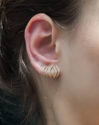 Western beautiful bold gold plated claw stud