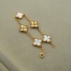 Clover Gold & White 18k gold plated on stainless steel Anti tarnish Chain bracelet - Image 2