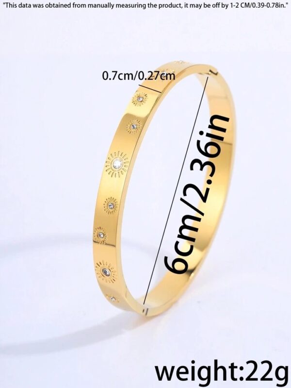 18k gold plated on 316L Stainless steel Antitarnish bracelet - Image 2
