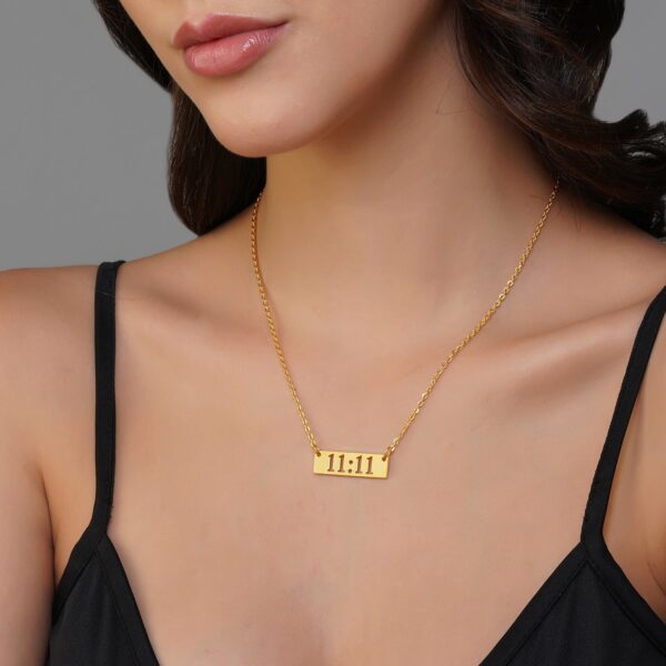 11:11 Angel number best wishes-18k gold Antitarnish 316L stainless steel necklace waterproof - Image 2