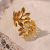 18k gold plated Antitarnish open ring - Image 3
