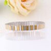 Unisex Anti tarnish/Wrap around 9mm Inter-Plane 18k gold on stainless steel Bracelet - Image 2