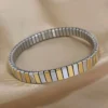 Unisex Anti tarnish/Wrap around 9mm Inter-Plane 18k gold on stainless steel Bracelet - Image 3