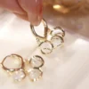 Elegant Modern Style Geometric Plating Inlay Opal Opal Drop Earrings - Image 3