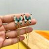 Enamel blue butterfly trendy earrings - Image 2