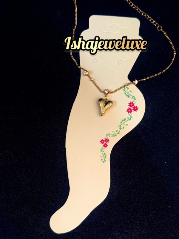 Anti Tarnish Titanium steel 18k gold plated Anklet - Image 2