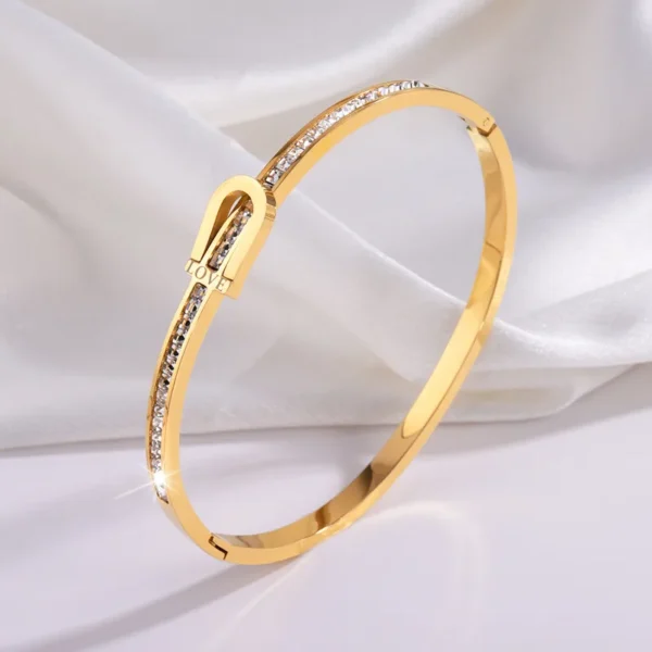 18k gold plated on 304 stain less steel bracelet