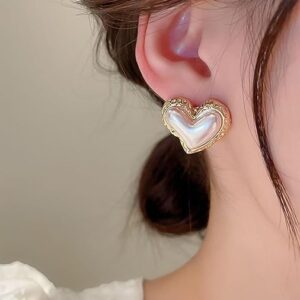 Heart shape princess stud