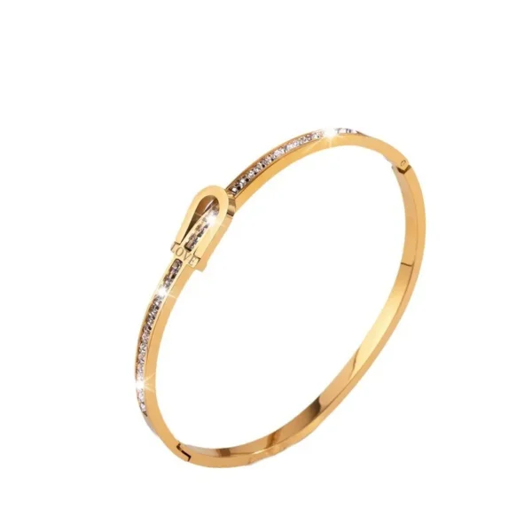 18k gold plated on 304 stain less steel bracelet - Image 2