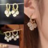 Elegant Modern Style Geometric Plating Inlay Opal Opal Drop Earrings