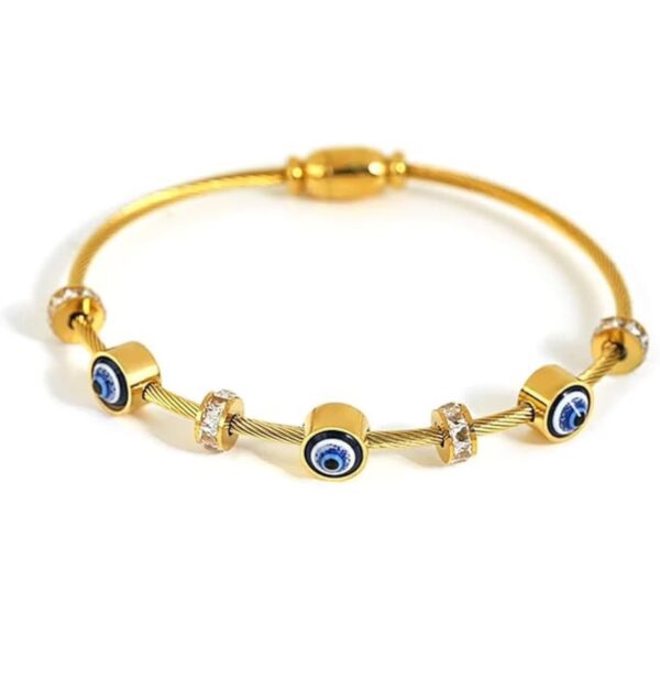 Evil eye Gold plated Antitarnish trending bracelet