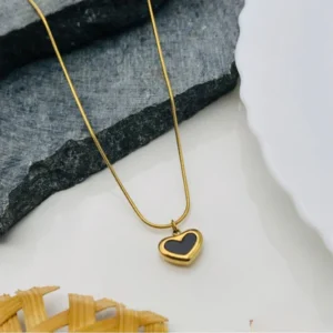 18k gold plated on 316L stainless steel Heart necklace