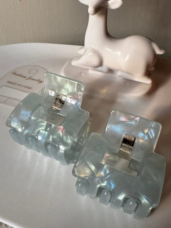 1 piece marble pattern premium quality holographic Korean hairclip