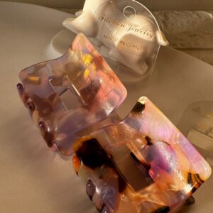 1 piece marble pattern premium quality holographic Korean hairclip