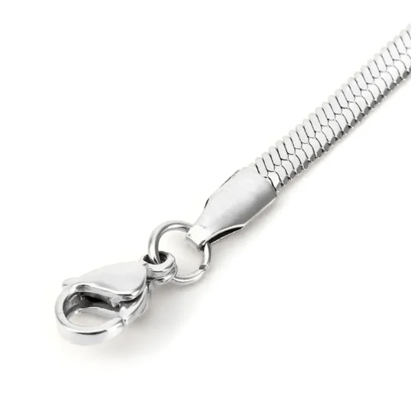 Antitarnish Silver plated on stainless steel Snake chain 42cm - Image 3