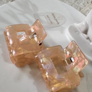 1 piece marble pattern premium quality holographic Korean hairclip