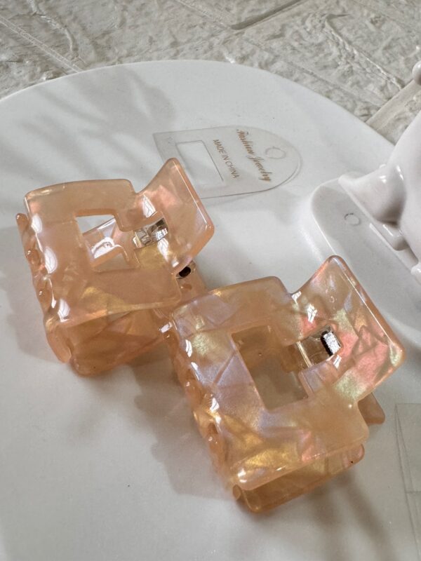 1 piece marble pattern premium quality holographic Korean hairclip