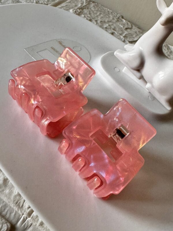 1 piece marble pattern premium quality holographic Korean hairclip