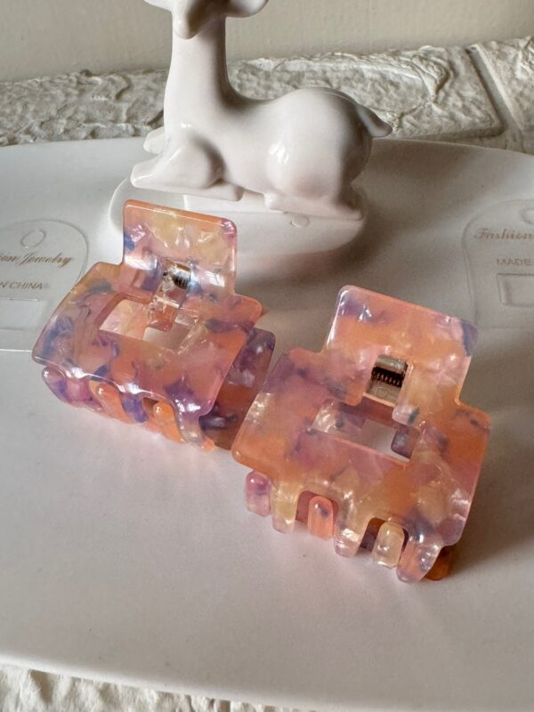 1 piece marble pattern premium quality holographic Korean hairclip