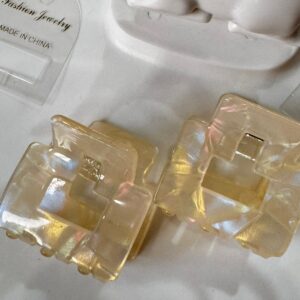 1 piece marble pattern premium quality holographic Korean hairclip