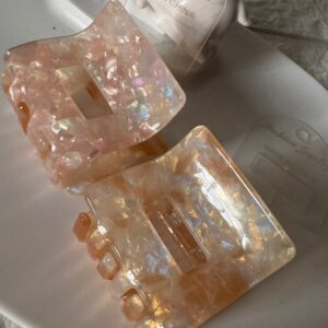 1 piece marble pattern premium quality holographic Korean hairclip