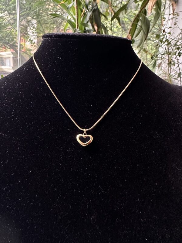 18k gold plated on 316L stainless steel Heart necklace - Image 3