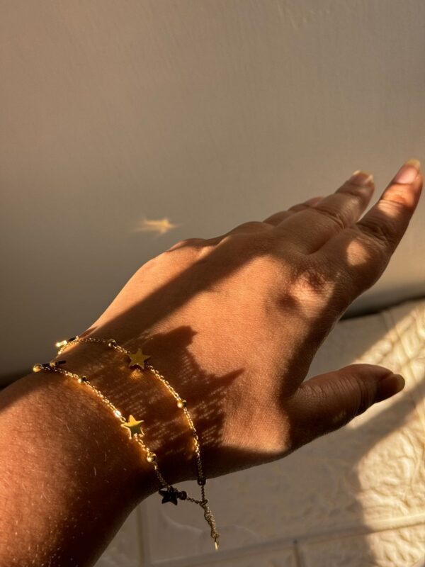 Antitarnish star charm 2 layer 18k gold bracelet - Image 5