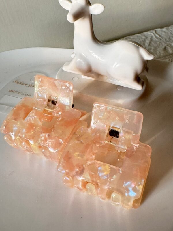 1 piece marble pattern premium quality holographic Korean hairclip