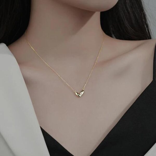 18k gold plated on Stainless Steel Anti Tarnish connected heart pendant necklace - Image 4