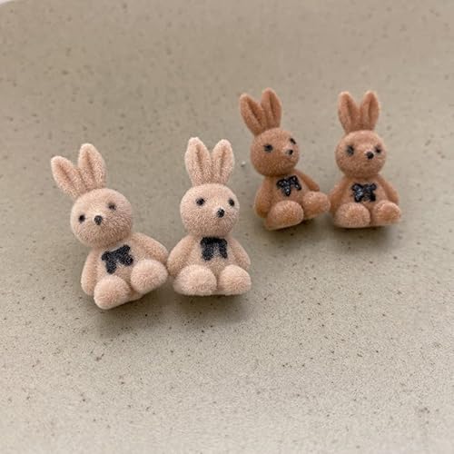 Brown / Sandal cute bunny any 1 pair stud only - Image 3