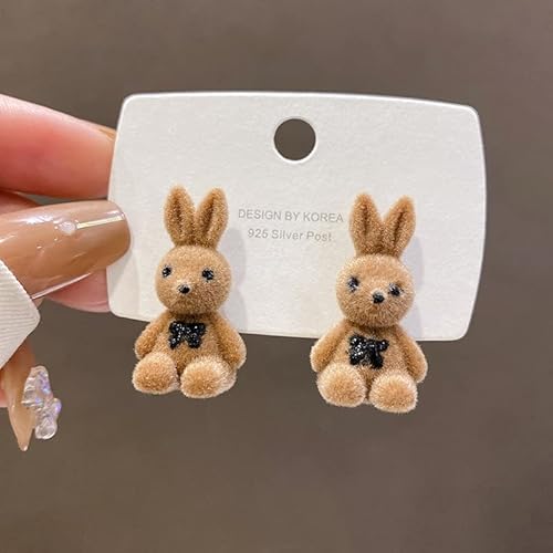 Brown / Sandal cute bunny any 1 pair stud only - Image 4