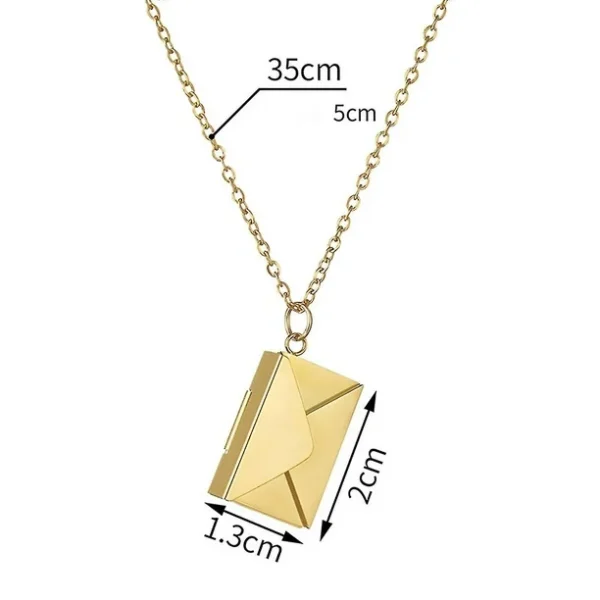 Love letter Gift_18k gold plated on 316Lstainless steel Trendy invisible necklace - Image 7