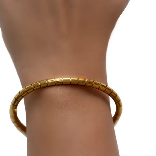 18k gold plated on 316L stainless steel charmer subtle openable bracelet - Image 5