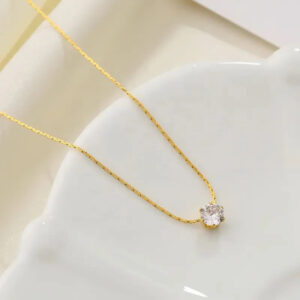 18k gold plated on 316L stainless steel dainty necklace
