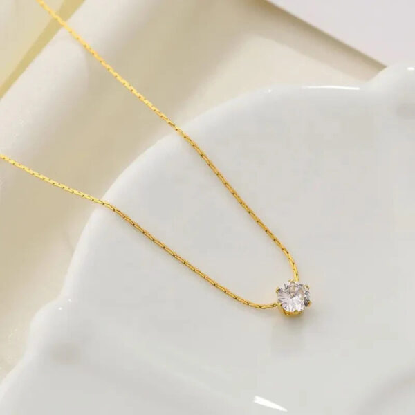 18k gold plated on 316L stainless steel dainty necklace