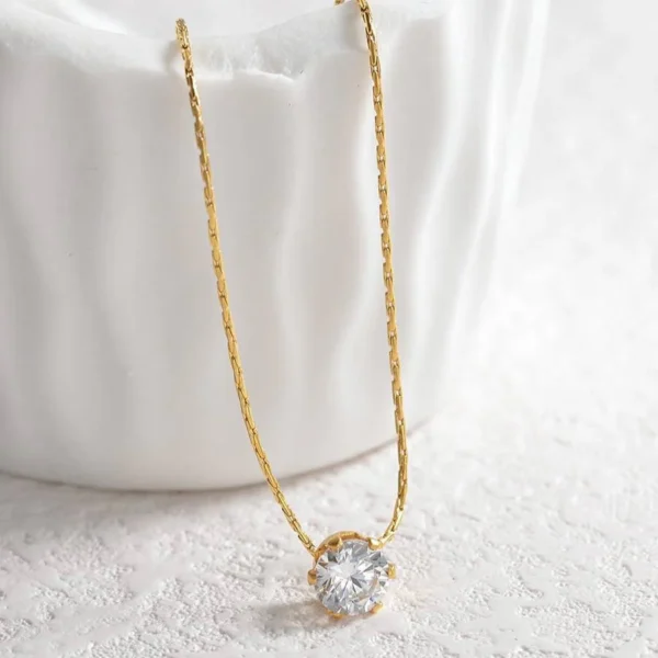 18k gold plated on 316L stainless steel dainty necklace - Image 2
