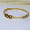 18k gold plated on 316L stainless steel Infinity bracelet - Image 4