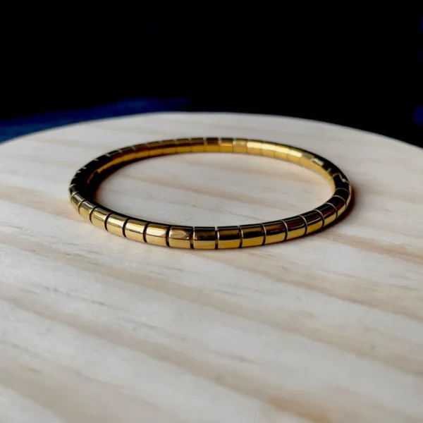 18k gold plated on 316L stainless steel charmer subtle openable bracelet - Image 4