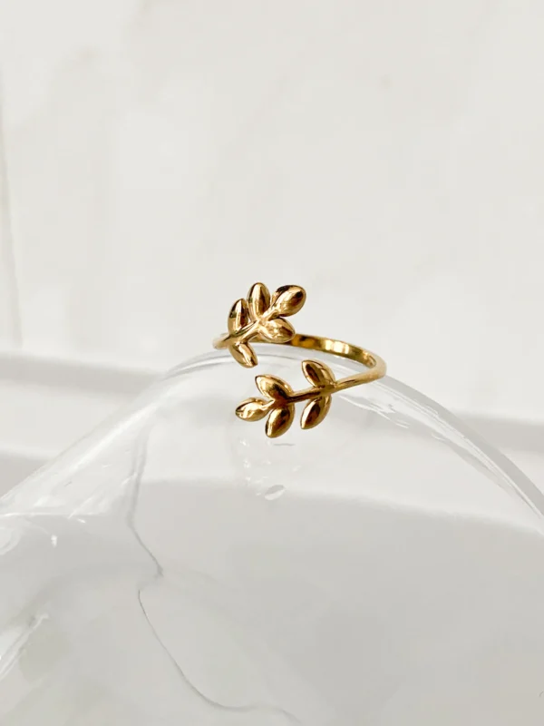 Stainless Steel 18k Gold Plated climber ring waterproof - Image 2