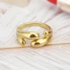 Stainless Steel 18k Gold Plated Dolphin ring waterproof - Image 4