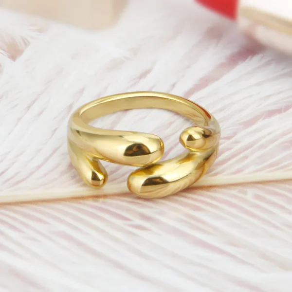 Stainless Steel 18k Gold Plated Dolphin ring waterproof - Image 4