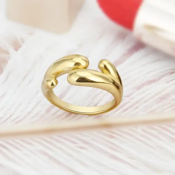 Stainless Steel 18k Gold Plated Dolphin ring waterproof - Image 5