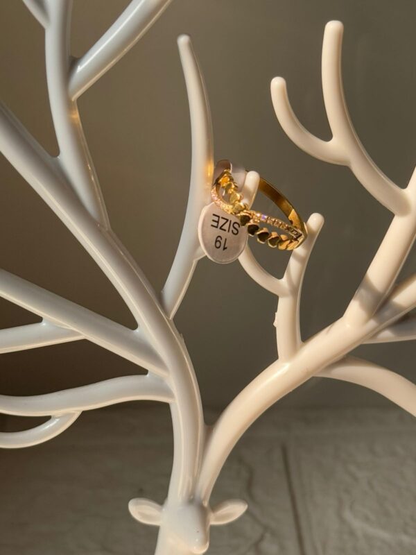 18k gold plated on stainless steel minimal ring waterproof(20)