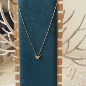 18k gold plated on Stainless Steel Anti Tarnish butterfly necklace