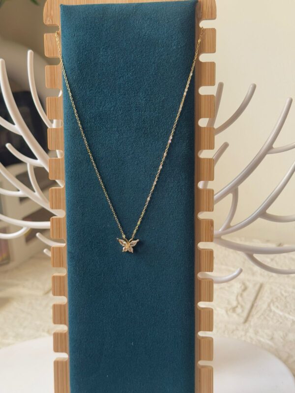 18k gold plated on Stainless Steel Anti Tarnish butterfly necklace