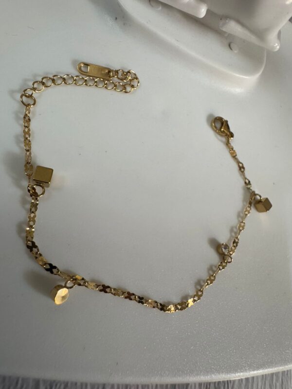 Antitarnish premium quality stainless steel Invisible Mini bar chain bracelet - Image 3